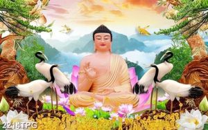 Tranh Phật A Di Đà giả ngọc đẹp
