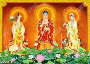 Tranh 2 Bồ Tát và Đức Phật chất lượng cao