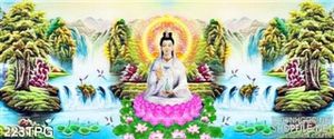 Tranh phật Quan Âm và thác