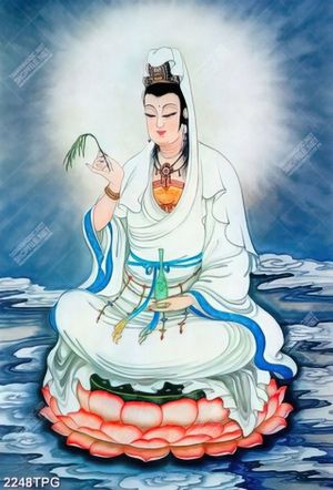 Tranh Bồ Tát hiển linh đẹp