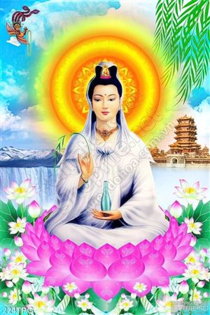 Tranh phật Quan Âm trang trí treo tường