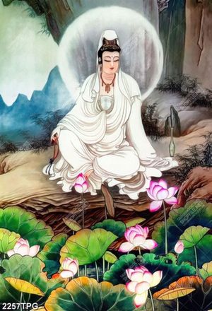 Tranh Quan Âm trên núi chất lượng cao