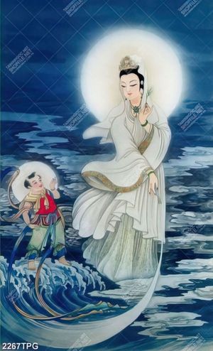 Tranh sơn dầu bồ tát đẹp