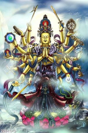 Tranh vẽ Phật Quan Âm nghìn tay chất lượng cao