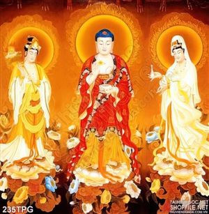 Tranh phật Tổ và Quan Âm Bồ Tát
