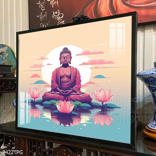 Tranh decor trang trí tường Phật giáo 