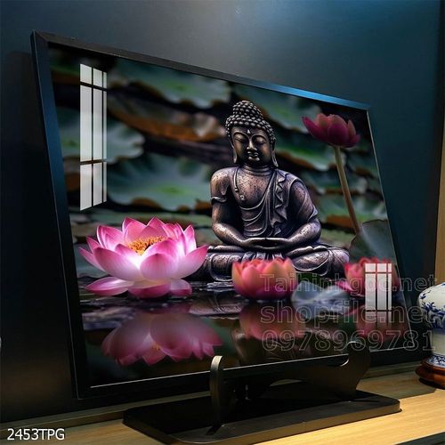 Tranh tranh trí tường phật giáo sang trọng