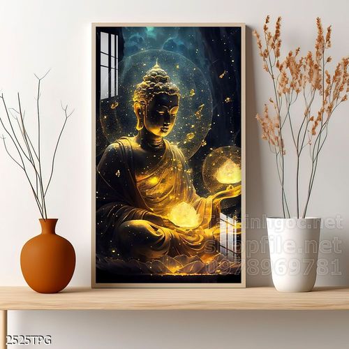 Tranh tranh trí tường phật giáo sang trọng