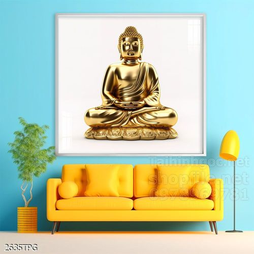 Tranh tranh trí tường phật giáo sang trọng