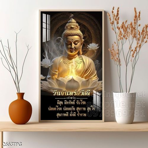 Tranh decor trang trí tường Phật giáo 