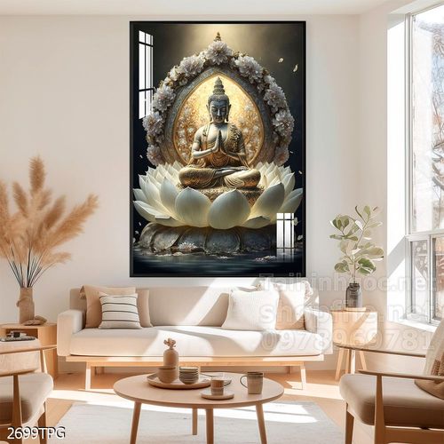 Tranh decor trang trí tường Phật giáo 