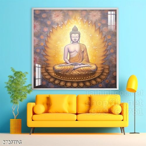 File tranh Phật giáo decor trang trí tường nhà phòng thờ