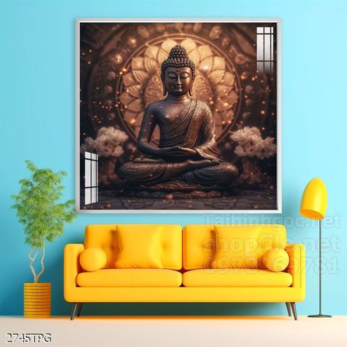 Tranh decor trang trí tường Phật giáo 