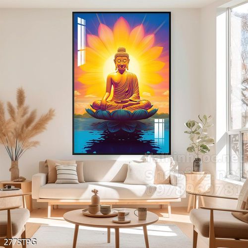 Tranh decor trang trí tường Phật giáo 