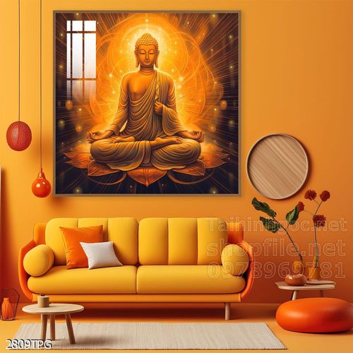 Tranh decor trang trí tường Phật giáo 