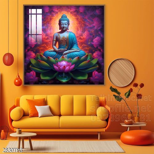 File tranh Phật giáo decor trang trí tường nhà phòng thờ
