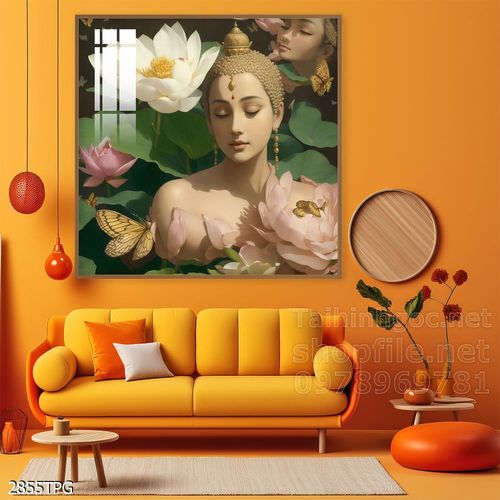 Tranh decor trang trí tường Phật giáo 