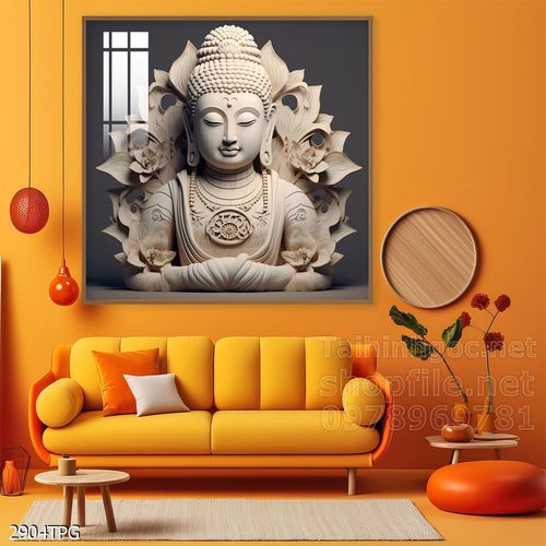 Tranh decor trang trí tường Phật giáo 