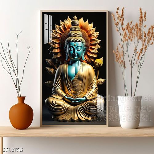 Tranh tranh trí tường phật giáo sang trọng