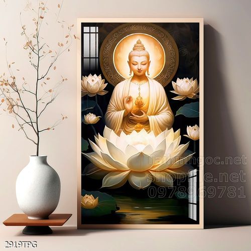 Tranh decor trang trí tường Phật giáo 