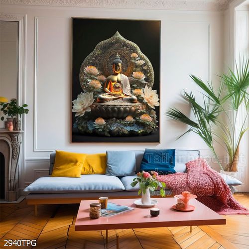 File tranh Phật giáo decor trang trí tường nhà phòng thờ