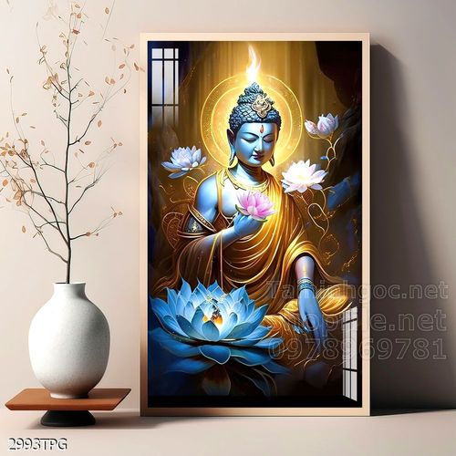 Tranh decor trang trí tường Phật giáo 