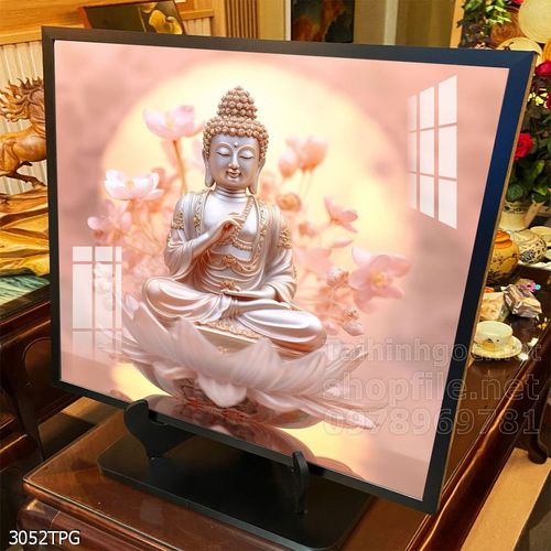 File tranh Phật giáo decor trang trí tường nhà phòng thờ