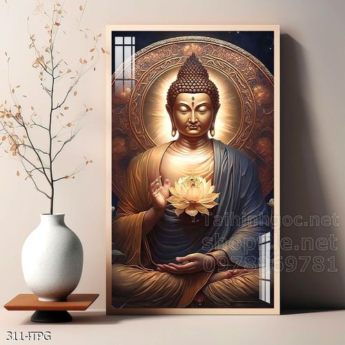 File tranh Phật giáo decor trang trí tường nhà phòng thờ