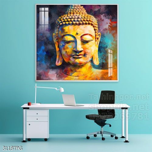Tranh decor trang trí tường Phật giáo 