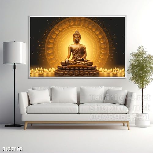 Tranh phật giáo decor trang trí tường phòng thờ