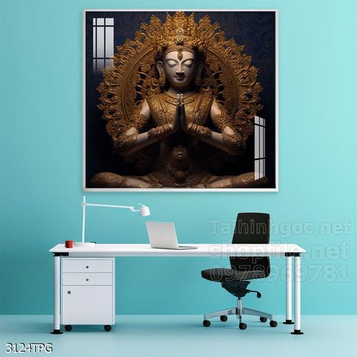 Tranh tranh trí tường phật giáo sang trọng