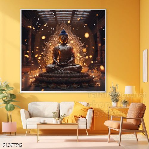 Tranh decor trang trí tường Phật giáo 
