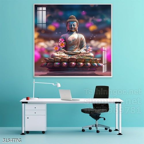 Tranh decor trang trí tường Phật giáo 