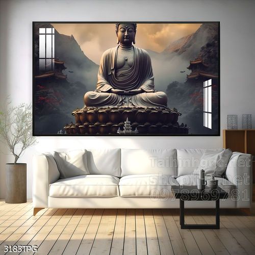 Tranh tranh trí tường phật giáo sang trọng