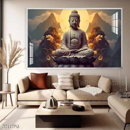 Tranh decor trang trí tường Phật giáo 