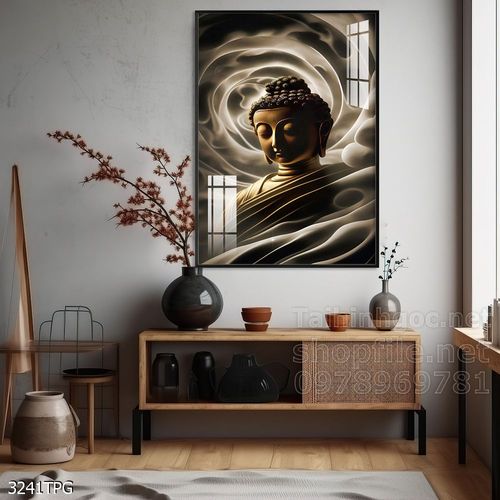File tranh Phật giáo decor trang trí tường nhà phòng thờ