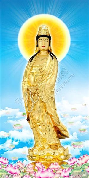 Tranh tượng Quan Âm trang trí đẹp