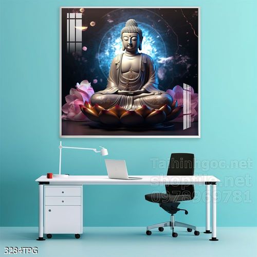 Tranh tranh trí tường phật giáo sang trọng