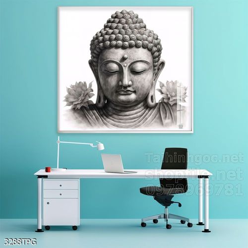Tranh decor trang trí tường Phật giáo 