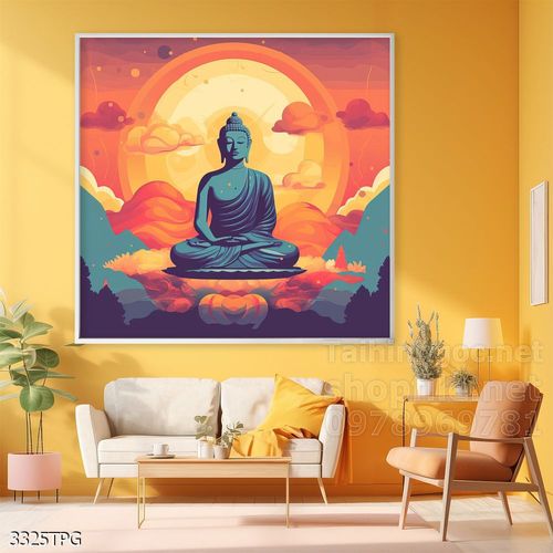Tranh decor trang trí tường Phật giáo 