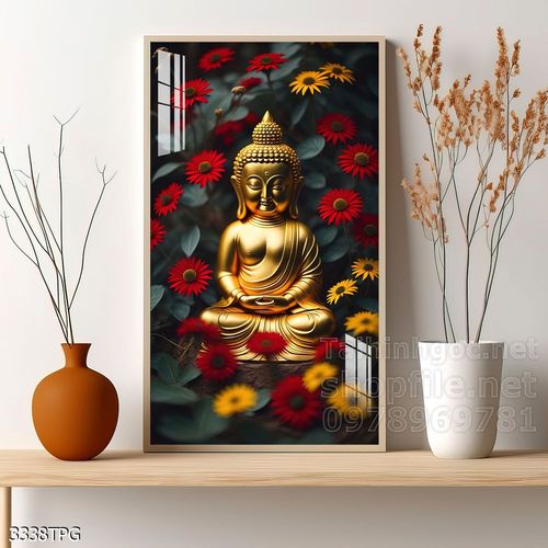 Tranh decor trang trí tường Phật giáo 