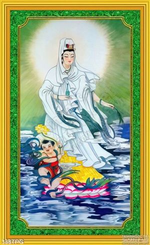 Tranh phật Quan Âm treo tường