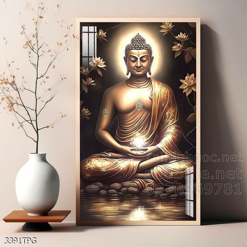 File tranh Phật giáo decor trang trí tường nhà phòng thờ