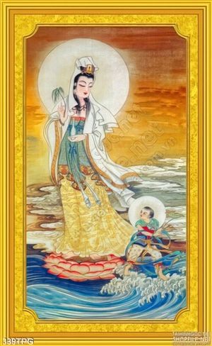 Tranh phật Quan Âm Bồ Tát