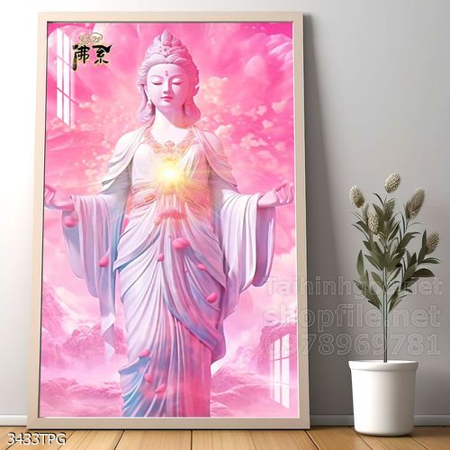 File tranh Phật giáo decor trang trí tường nhà phòng thờ