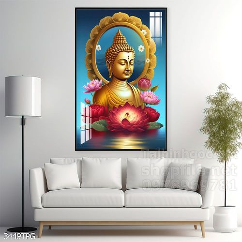 Tranh phật giáo decor trang trí tường phòng thờ