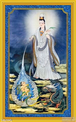 Tranh phật Quan Âm treo tường