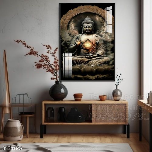 Tranh decor trang trí tường Phật giáo 