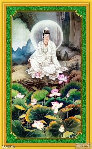 Tranh phật giáo Quan Âm  treo tường đẹp