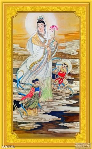 Tranh phật Quan Âm Bồ Tát đẹp